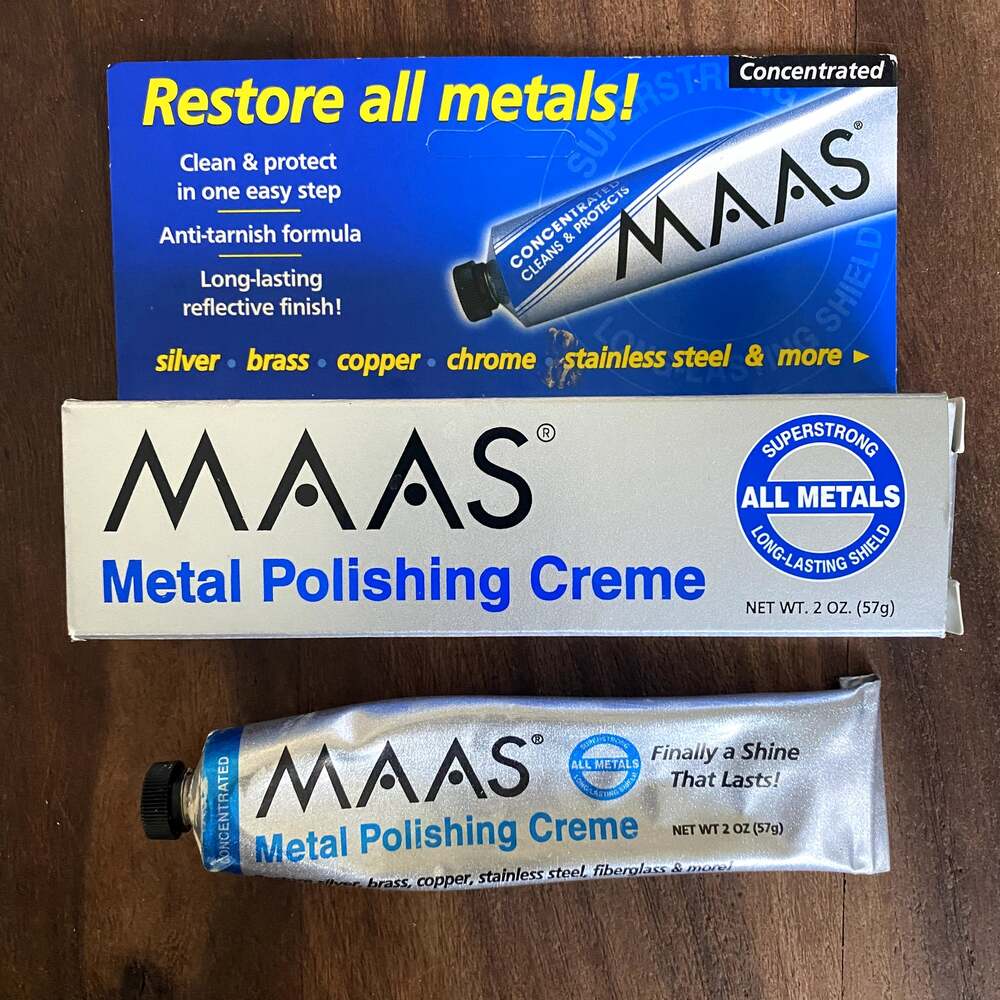 MAAS Metal Polishing Creme All Metals 2 oz Concentrated Cleans Protects *Used*